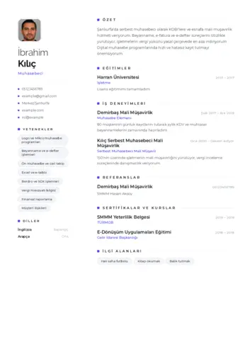 Muhasebeci Cv Örnekleri cv indir